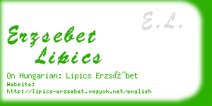 erzsebet lipics business card